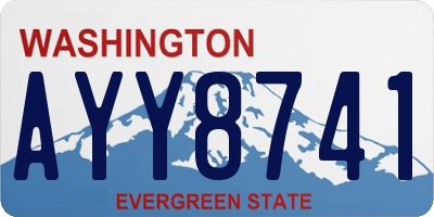 WA license plate AYY8741