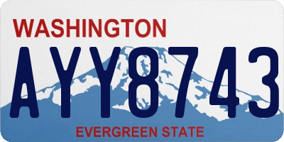 WA license plate AYY8743