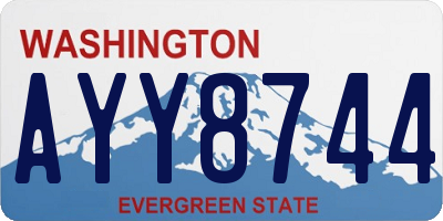 WA license plate AYY8744