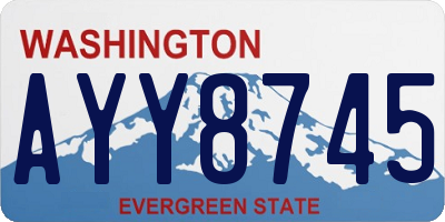 WA license plate AYY8745