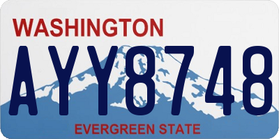 WA license plate AYY8748