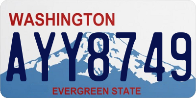 WA license plate AYY8749