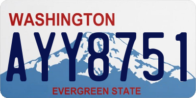 WA license plate AYY8751