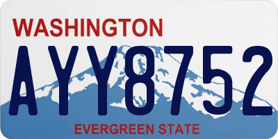 WA license plate AYY8752