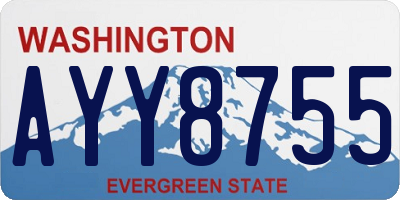 WA license plate AYY8755