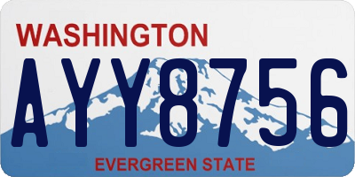 WA license plate AYY8756