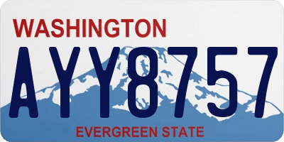 WA license plate AYY8757