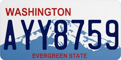 WA license plate AYY8759