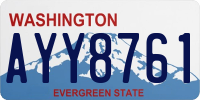 WA license plate AYY8761