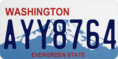 WA license plate AYY8764