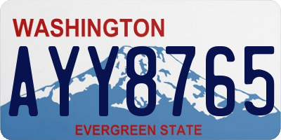 WA license plate AYY8765