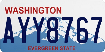 WA license plate AYY8767