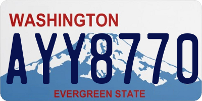 WA license plate AYY8770