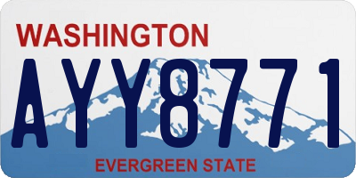 WA license plate AYY8771