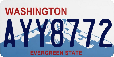 WA license plate AYY8772