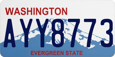 WA license plate AYY8773