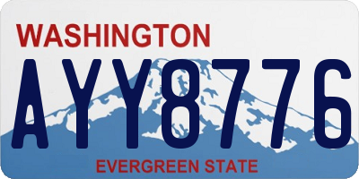 WA license plate AYY8776