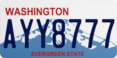 WA license plate AYY8777