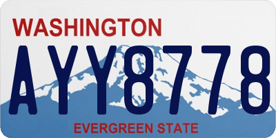 WA license plate AYY8778