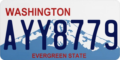 WA license plate AYY8779