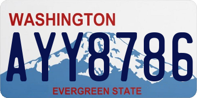 WA license plate AYY8786