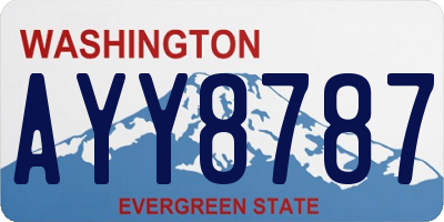 WA license plate AYY8787