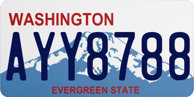 WA license plate AYY8788