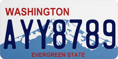 WA license plate AYY8789