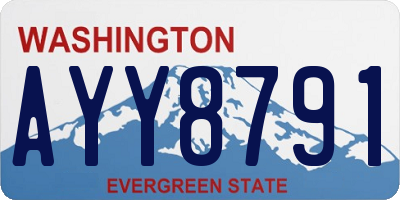 WA license plate AYY8791