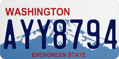 WA license plate AYY8794