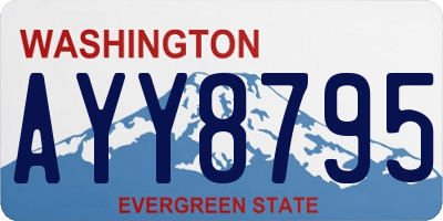 WA license plate AYY8795