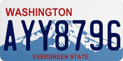 WA license plate AYY8796