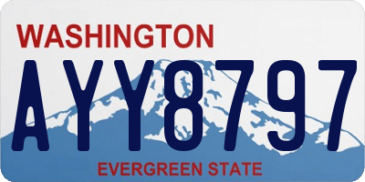 WA license plate AYY8797