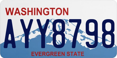 WA license plate AYY8798