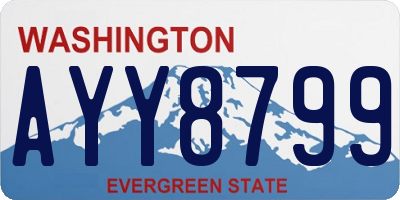 WA license plate AYY8799