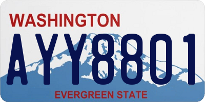 WA license plate AYY8801