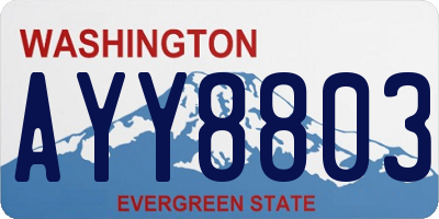 WA license plate AYY8803