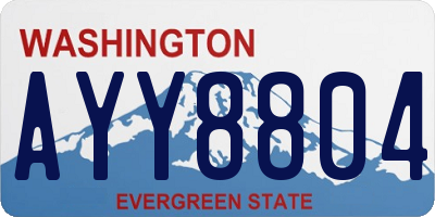 WA license plate AYY8804