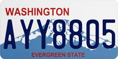 WA license plate AYY8805