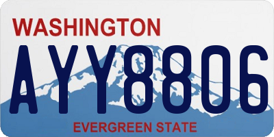 WA license plate AYY8806