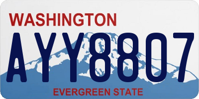 WA license plate AYY8807