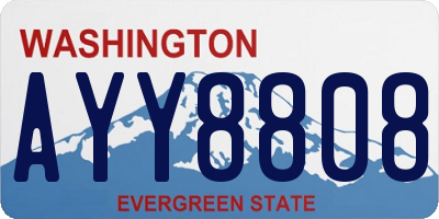 WA license plate AYY8808