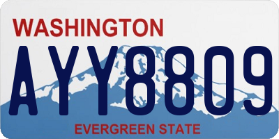 WA license plate AYY8809