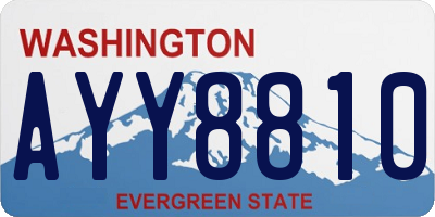 WA license plate AYY8810