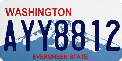 WA license plate AYY8812