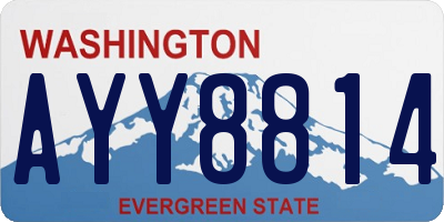 WA license plate AYY8814