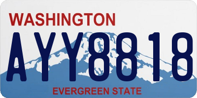 WA license plate AYY8818