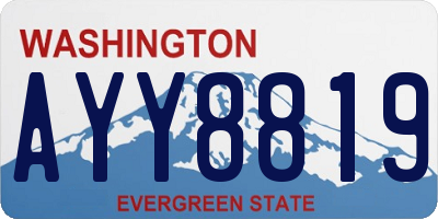 WA license plate AYY8819