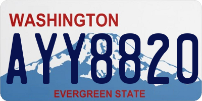 WA license plate AYY8820