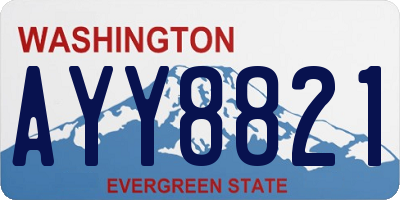 WA license plate AYY8821